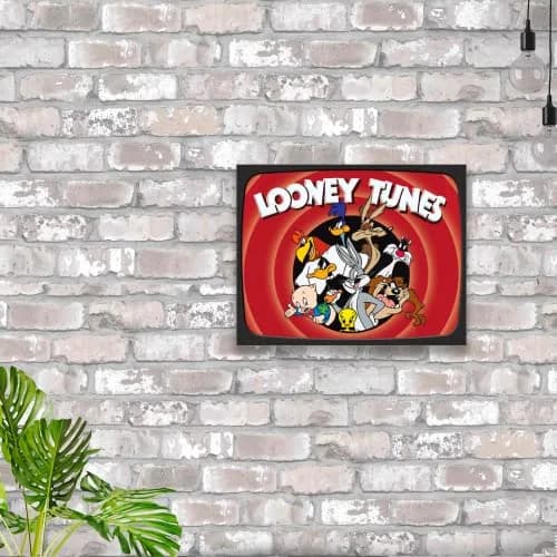 Desperate Enterprises Looney Tunes Family Tin Sign - Nostalgic Vintage Metal Wall Decor - Made in USA thumbnail 4