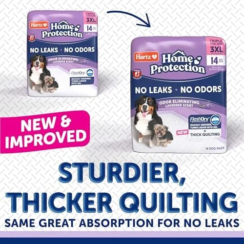 Hartz Dog Pads 3XL | Super Absorbent Odor Eliminating Lavender Scented No Leak (36 x 36 in, 14 Count) thumbnail 2
