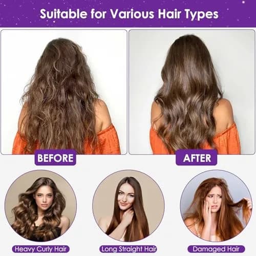 TEPENAR Hair Dryer Bonnet Attachment 40in | Extra Large Hood for Curly Hair, Fast Drying, Adjustable, Purple thumbnail 6