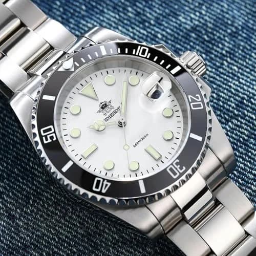ADDIESDIVE Quartz Dive Watch for Men 41mm (1.61 in) | 200M Water Resistant Analog Stainless Steel thumbnail 3