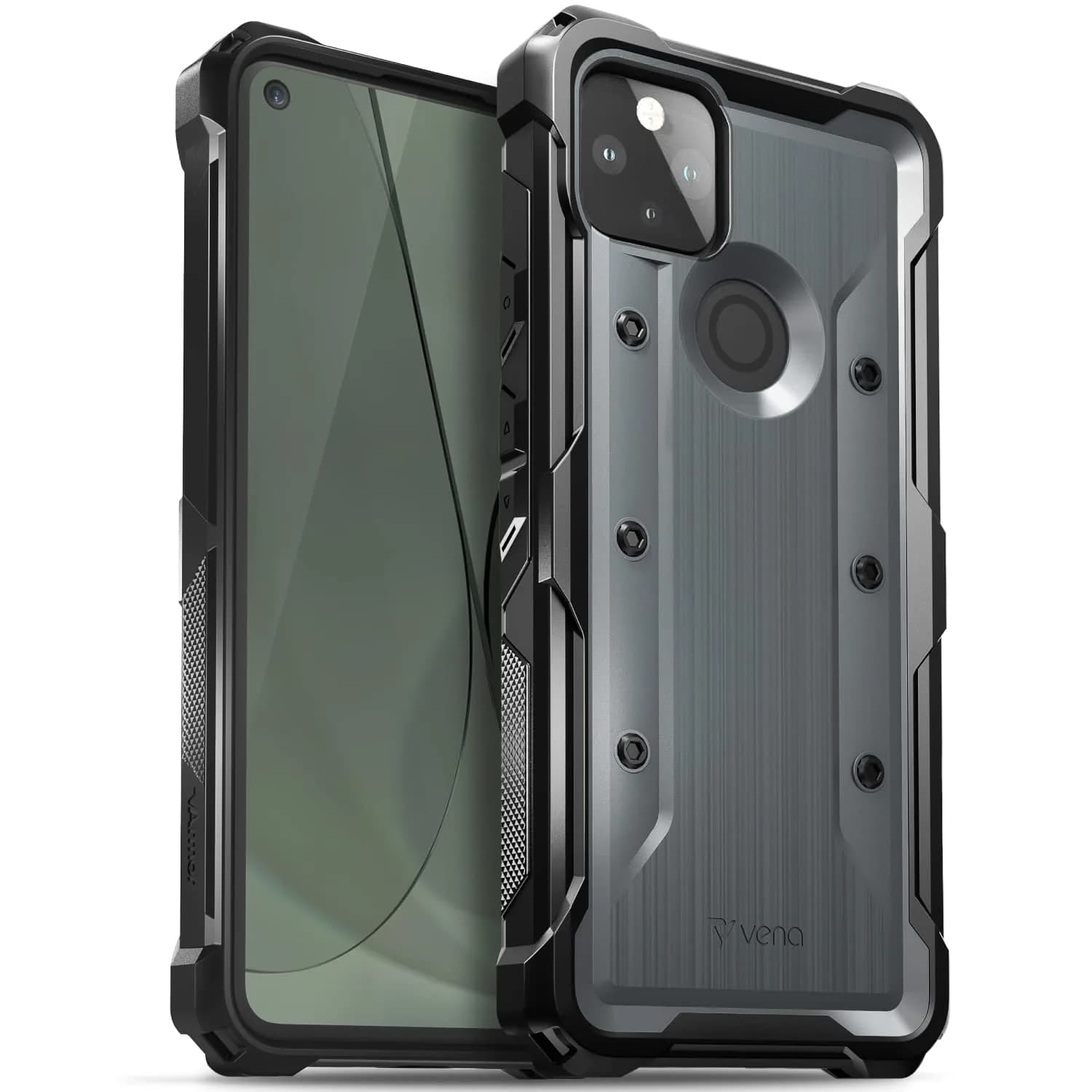 VENA vArmor Rugged Case for Google Pixel 5A 5G | Military Drop Protection, Space Gray - main product image