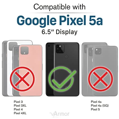 VENA vArmor Rugged Case for Google Pixel 5A 5G | Military Drop Protection, Space Gray thumbnail 2