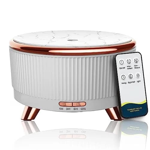 Jpord Large Room Essential Oil Diffuser 500ml (16.9 Fl Oz) | Ultrasonic Cool Mist Humidifier with Remote & Timer thumbnail 1