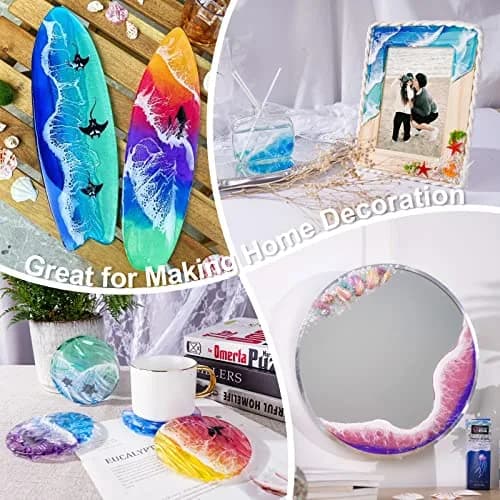 LET'S RESIN Ocean White Epoxy Resin Pigment 167g (5.89oz) | Creates Cells & Lacing for Ocean Art thumbnail 5
