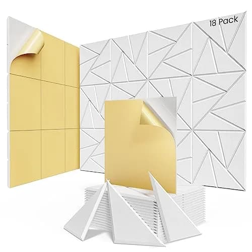 ROOME Acoustic Foam Panels 12"x 12"x 0.4" | Soundproof Wall Panels for Studio & Office thumbnail 1