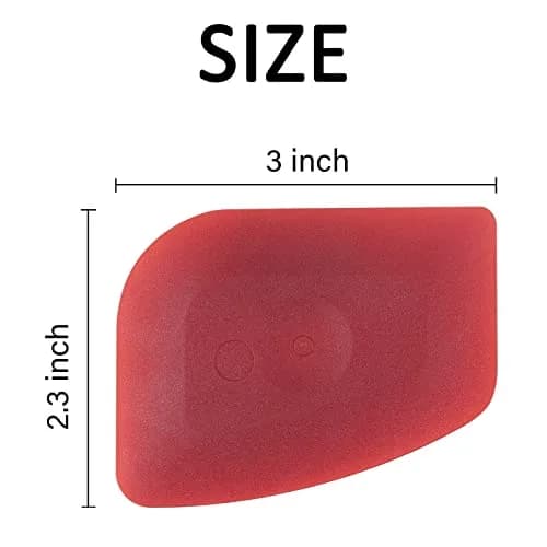 Azureblue Pan Scraper 3 Pcs | Heavy Duty Cast Iron & Plastic Kitchen Tool, Red thumbnail 6