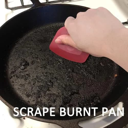 Azureblue Pan Scraper 3 Pcs | Heavy Duty Cast Iron & Plastic Kitchen Tool, Red thumbnail 2