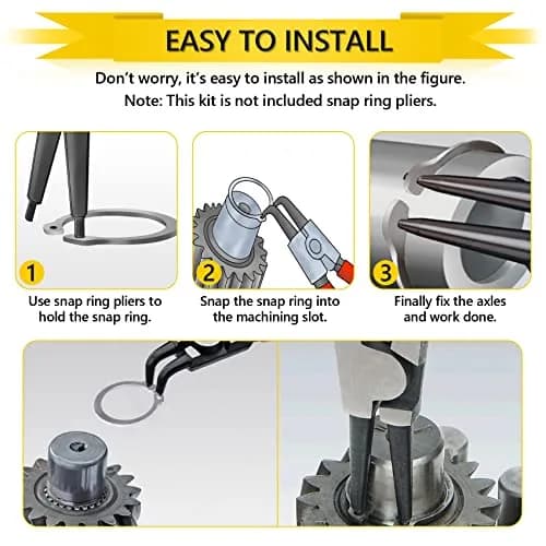 IEAWISL 325 PCS External Snap Rings M4-M28 | 304 Stainless Steel C-Clips for Moving Parts thumbnail 6