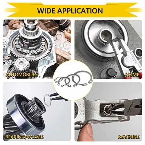 IEAWISL 325 PCS External Snap Rings M4-M28 | 304 Stainless Steel C-Clips for Moving Parts thumbnail 7