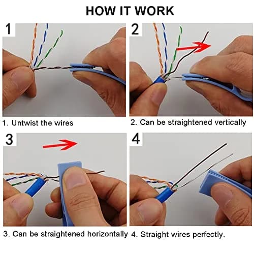 SIKSIN Network Cable Untwist Tool Set of 3 | Wire Straightener for CAT5/CAT5e/CAT6/CAT7 Pairs thumbnail 4