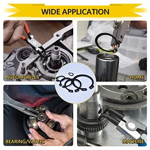 IEAWISL 325 PCS External Snap Rings M4-M28 | Black Alloy Steel Circlips for Axles & Shafts thumbnail 7