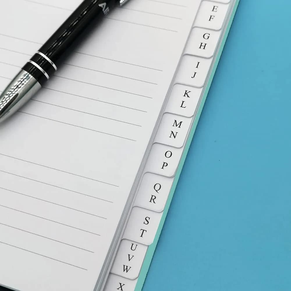 Nokingo Spiral Password Book with Alphabetical Tabs - 7 x 5 Inch | Organize Internet Logins - view 4