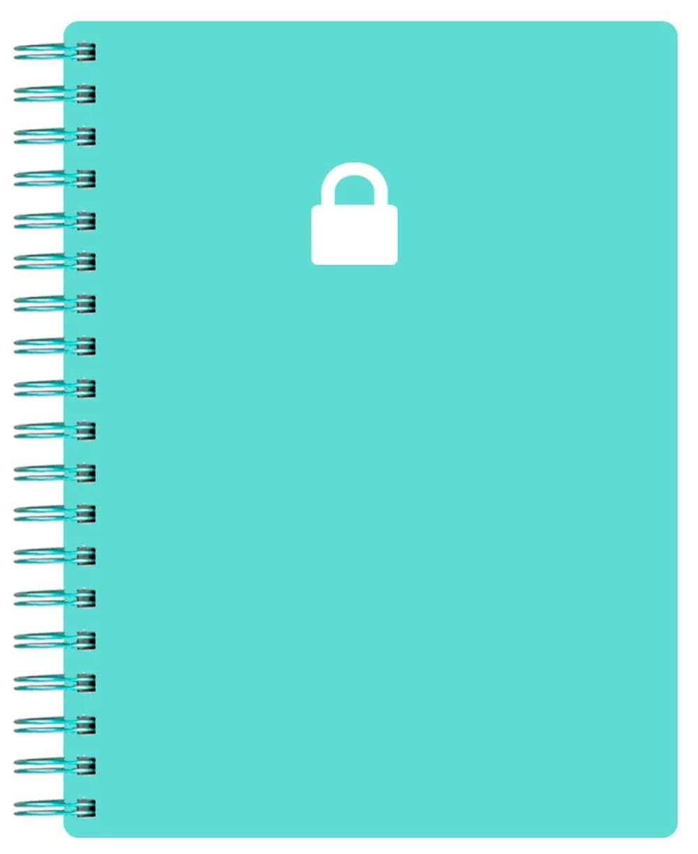 Nokingo Spiral Password Book with Alphabetical Tabs - 7 x 5 Inch | Organize Internet Logins - main product image