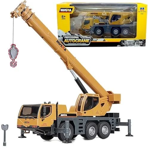 Gemini&Genius 1/50 Scale Autocrane Toys | Alloy Construction Vehicle for Kids, Room Decor & Gifts thumbnail 1