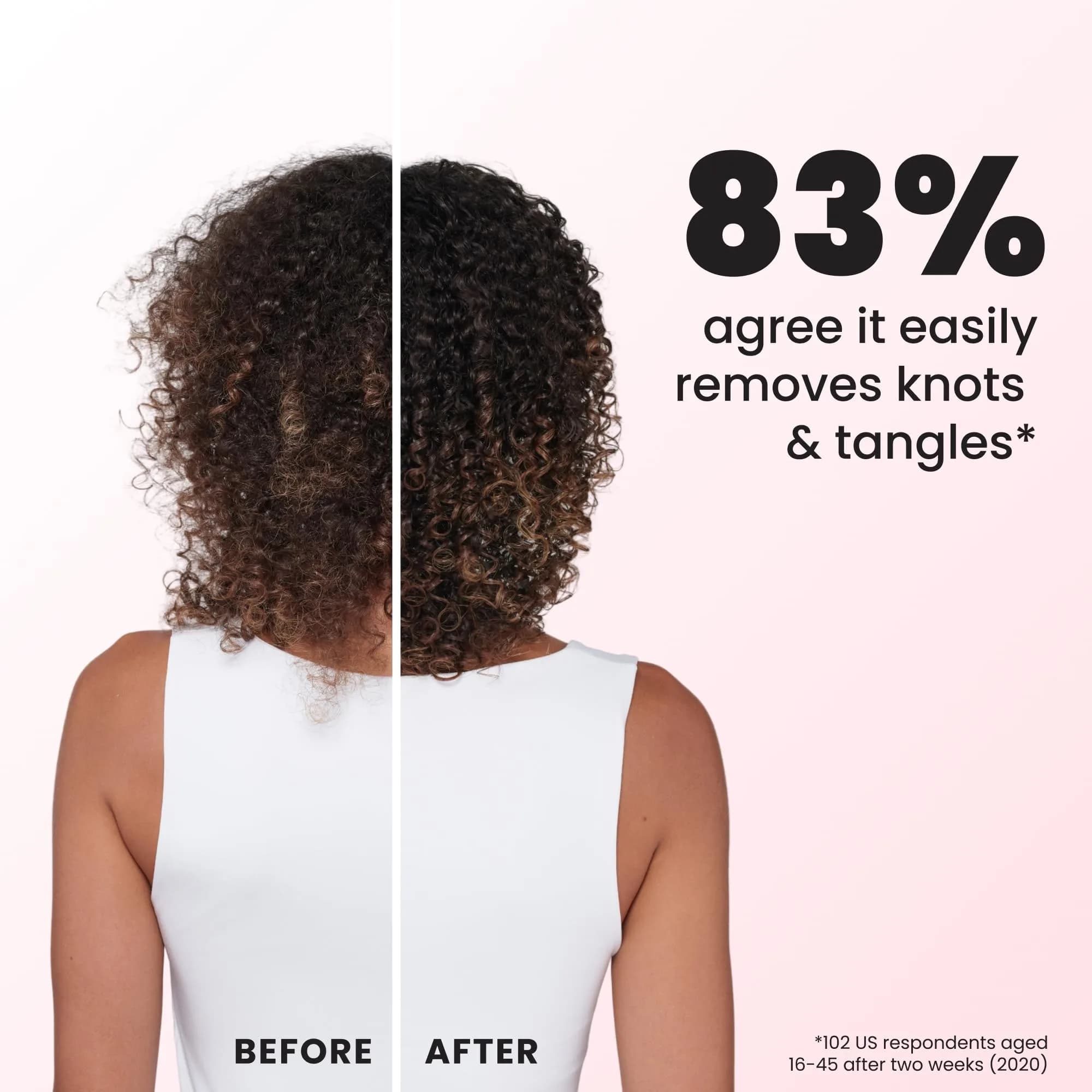 Tangle Teezer Ultimate Detangler Curly Hair Brush, 3C to 4C, Pink Mango (63g) - view 6