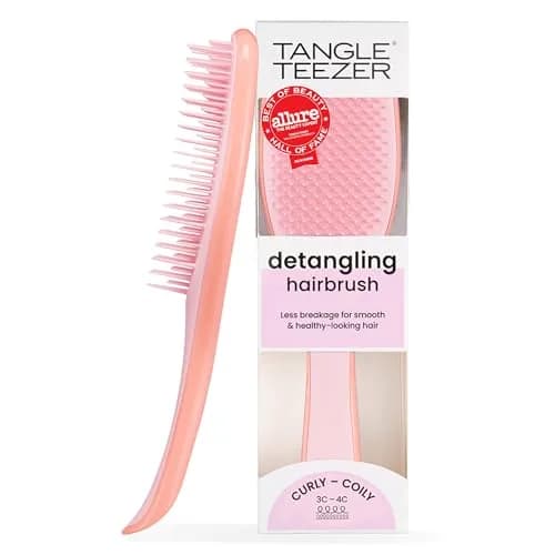 Tangle Teezer Ultimate Detangler Curly Hair Brush, 3C to 4C, Pink Mango (63g) thumbnail 1