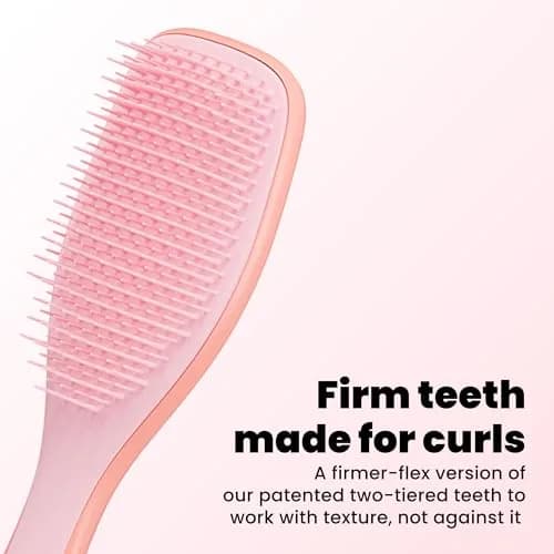 Tangle Teezer Ultimate Detangler Curly Hair Brush, 3C to 4C, Pink Mango (63g) thumbnail 2
