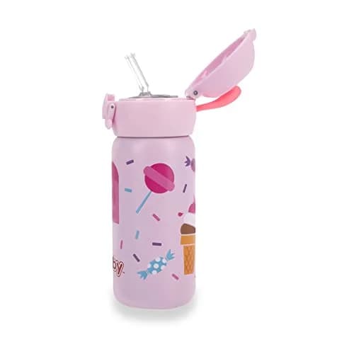 Nuby Thirsty Kids Stainless Steel 14 oz | Leak-Proof, Insulated Toddler Water Bottle thumbnail 6