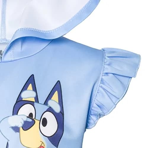 Bluey Little Girls Mesh Cosplay Short Sleeve Dress Blue 5 | Fun Character Costume for Kids thumbnail 5