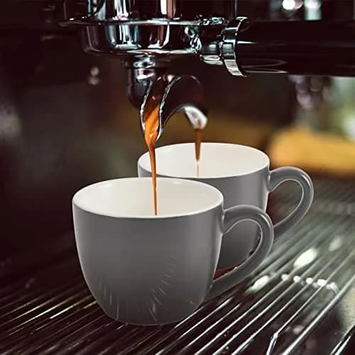 homEdge Mini Porcelain Espresso Cup Set of 6 | 90 ml (3 oz) Dark Gray Matte Finish thumbnail 2