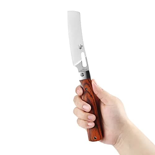 SENBON 440A Stainless Steel Folding Chef Knife 11.8cm (4.65in) Blade | Hand-Polished Olive Wood Handle thumbnail 4