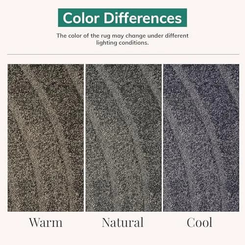 LUXE WEAVERS Modern Geometric Wave Anthracite 9x12 Area Rug | Contemporary Geometric Design with Jute Backing thumbnail 6