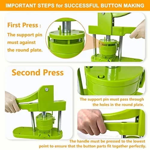 MK.Bear Button Maker Machine - Multiple Sizes 1.25in+2.25in | DIY Button Kit for Gifts & Crafts thumbnail 6