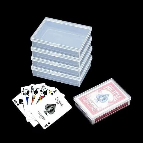 DKAOVH Clear Plastic Playing Card Case Holder (3.74 x 2.71 x 0.94 inch) | Pack of 4 for Tabletop Games thumbnail 1