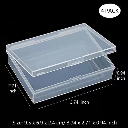 DKAOVH Clear Plastic Playing Card Case Holder (3.74 x 2.71 x 0.94 inch) | Pack of 4 for Tabletop Games thumbnail 2