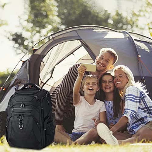 KROSER TSA Friendly Laptop Backpack 18.4 inch XXXL Black Water-Repellent College Daypack with RFID & USB Port thumbnail 6