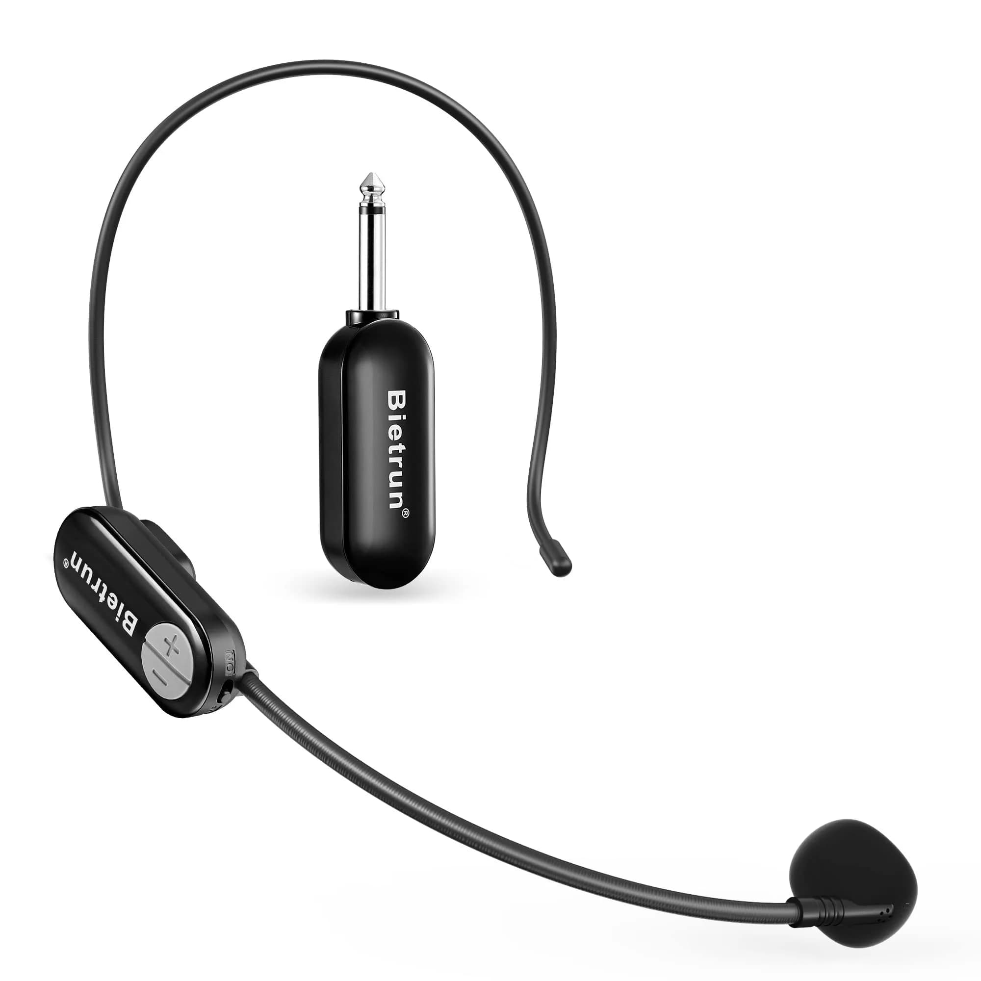 Bietrun Wireless Microphone Headset with 1/4'' Plug, UHF 165ft Range, 2-in-1 Handheld & Headset Mic | Rechargeable 6-Hour Battery - main product image