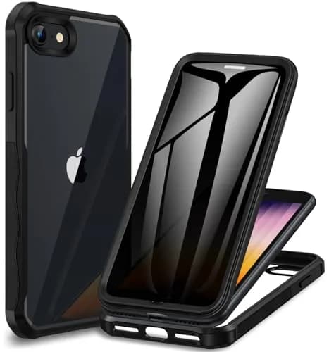 CENHUFO Privacy Case for iPhone SE 2022/2020, iPhone 8/7 | Full Body Shockproof with Built-in Privacy Screen Protector thumbnail 1
