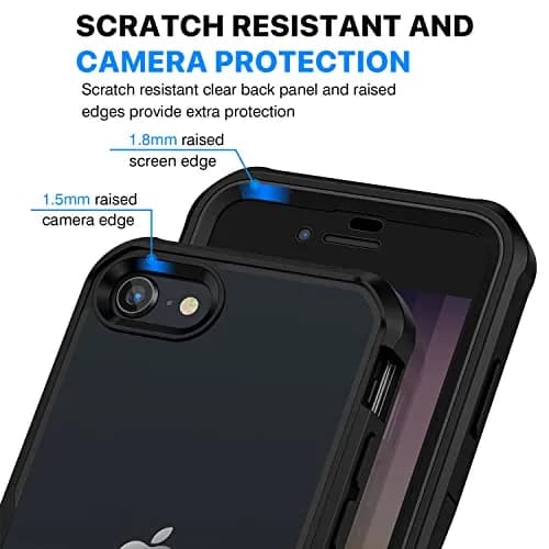 CENHUFO Privacy Case for iPhone SE 2022/2020, iPhone 8/7 | Full Body Shockproof with Built-in Privacy Screen Protector thumbnail 6
