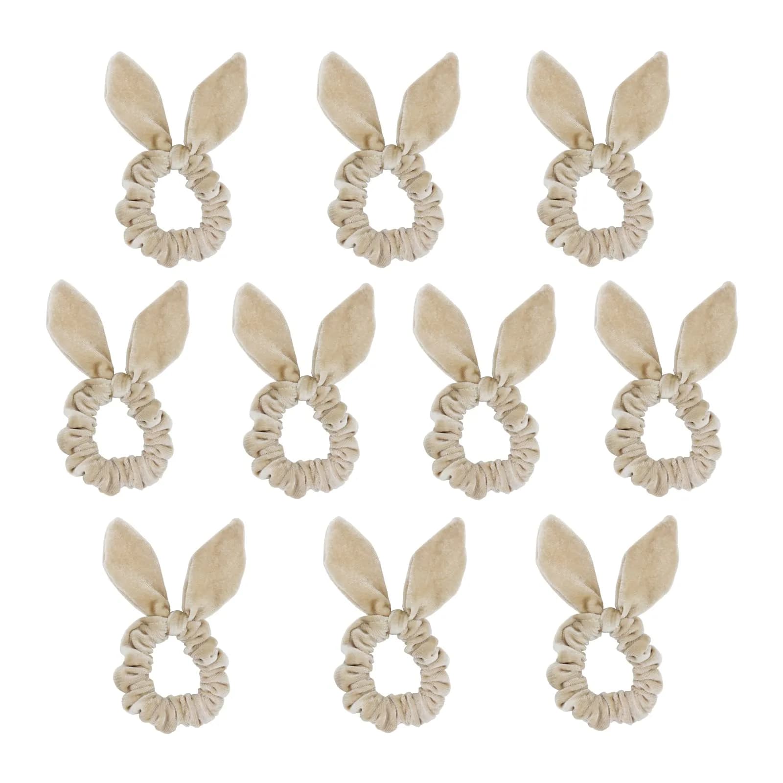 LFOUVRE Small Velvet Scrunchies with Bow 7cm (2.7in) | 10-Pack for Women & Girls - main product image