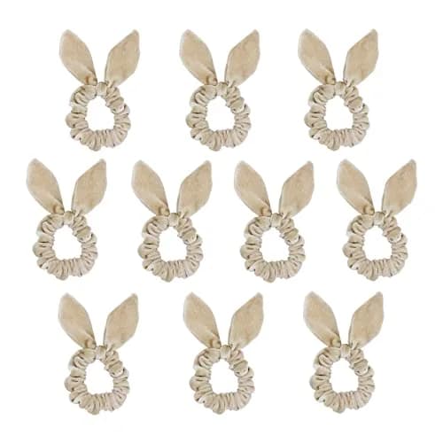 LFOUVRE Small Velvet Scrunchies with Bow 7cm (2.7in) | 10-Pack for Women & Girls thumbnail 1