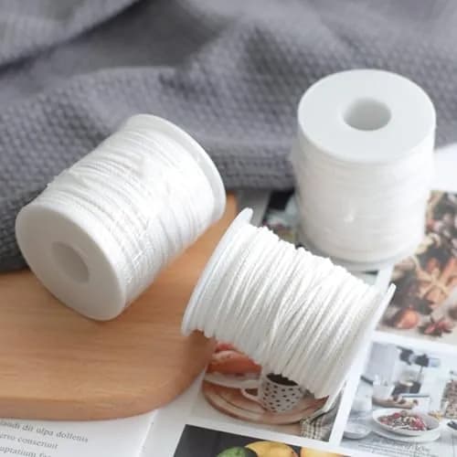 TOKAYIFE 24 PLY Cotton Candle Wick Roll | 260 ft for DIY Candle Making, Medium Pillars thumbnail 5
