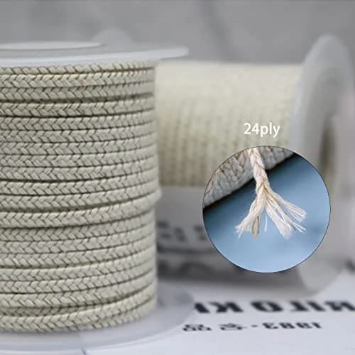 TOKAYIFE 260-foot (79.25 m) 24-Ply Braided Candle Wick Spool | Cotton & Paper Interwoven Core for DIY Candle Making thumbnail 4