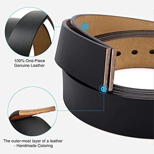CHAOREN Mens Belts Leather 35mm for Jeans | Durable Casual Belt with Classic Buckle thumbnail 5