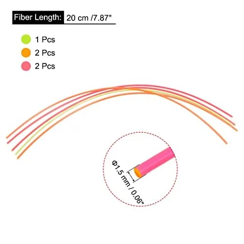 MECCANIXITY Fiber Optic Rods PMMA 1.5mm x 20cm (5-Pack) | Bright Sight Filament for CZ Shadow 2 thumbnail 2