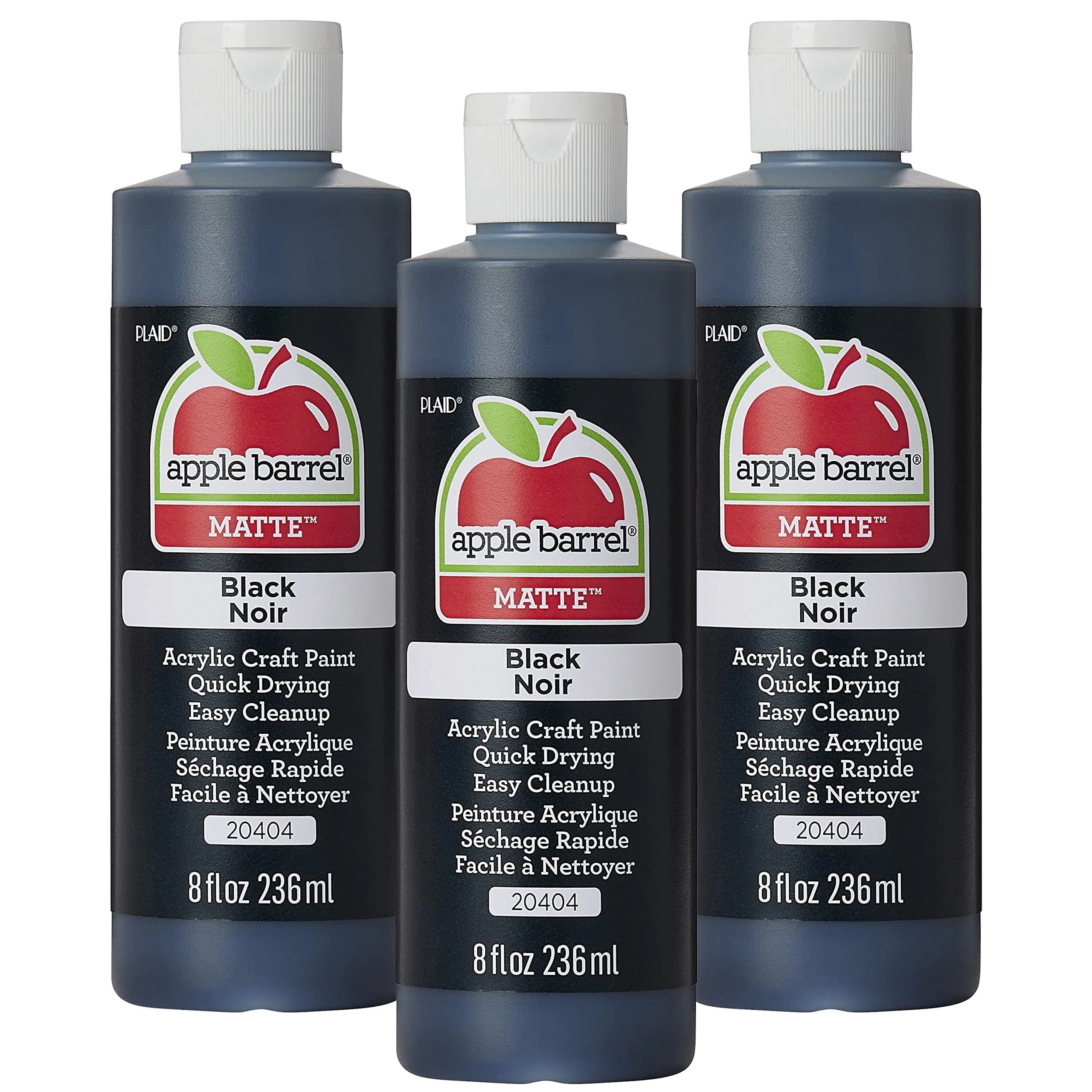 Apple Barrel Acrylic Paint Black 8 oz | Matte Finish for Crafts & Art Projects - main product image