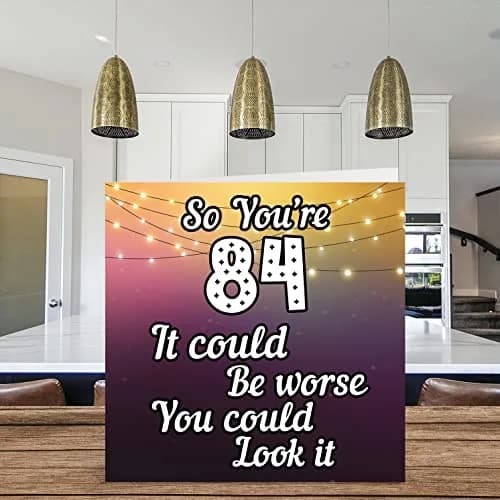 Stuff4 Humorous Birthday Greeting Card for Men & Women | Funny 84th Birthday Design, 145mm x 145mm, Blank Inside thumbnail 3