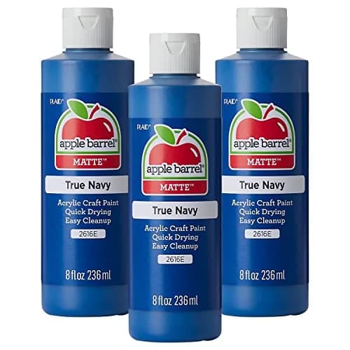 Apple Barrel Acrylic Paint, True Navy 8 oz | Bright, Matte Finish for Crafts thumbnail 1