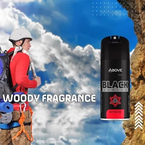 ABOVE Black Series Body Spray, Extreme 62ml | Woody Fragrance Masks Odors thumbnail 5