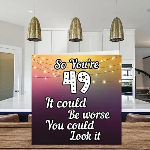 Stuff4 Humorous Birthday Greeting Card for Men & Women | Funny 49th Birthday Joke, 145mm x 145mm, Blank Inside thumbnail 3