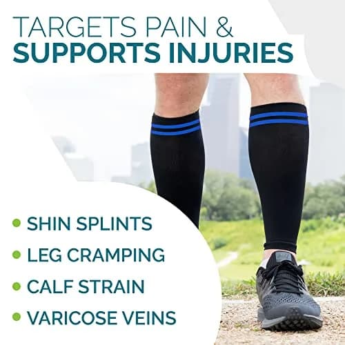 Run Forever Calf Compression Sleeve for Men & Women, 20-30mmHg, Small (10-13" Calf) | FDA Approved Medical Grade Support thumbnail 5