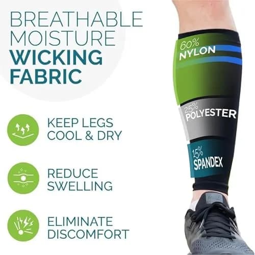 Run Forever Calf Compression Sleeve for Men & Women, 20-30mmHg, Small (10-13" Calf) | FDA Approved Medical Grade Support thumbnail 3