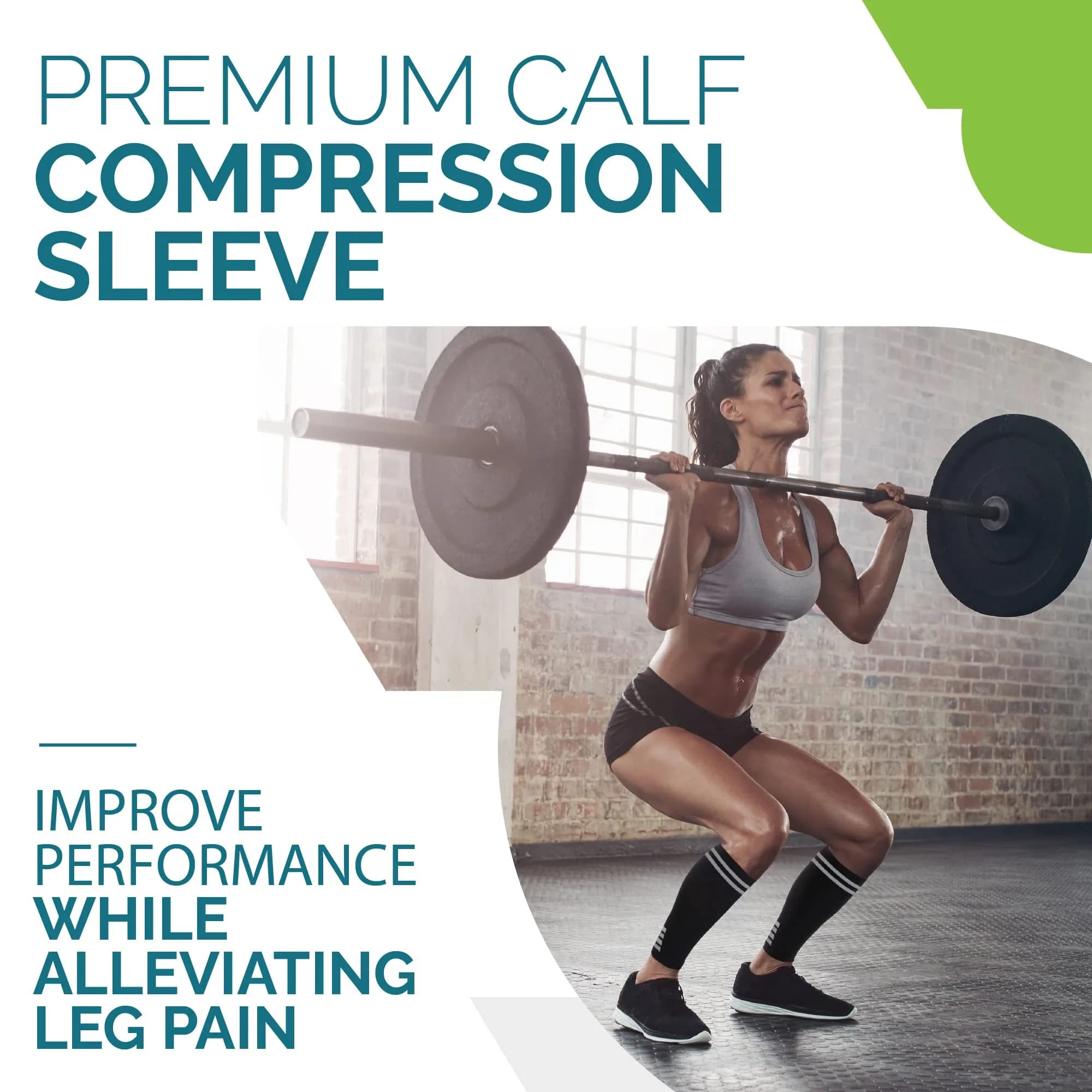 Run Forever Calf Compression Sleeve XX-Large Black & Grey | 20-30mmHg Graduated Compression for Pain Relief & Recovery - view 3