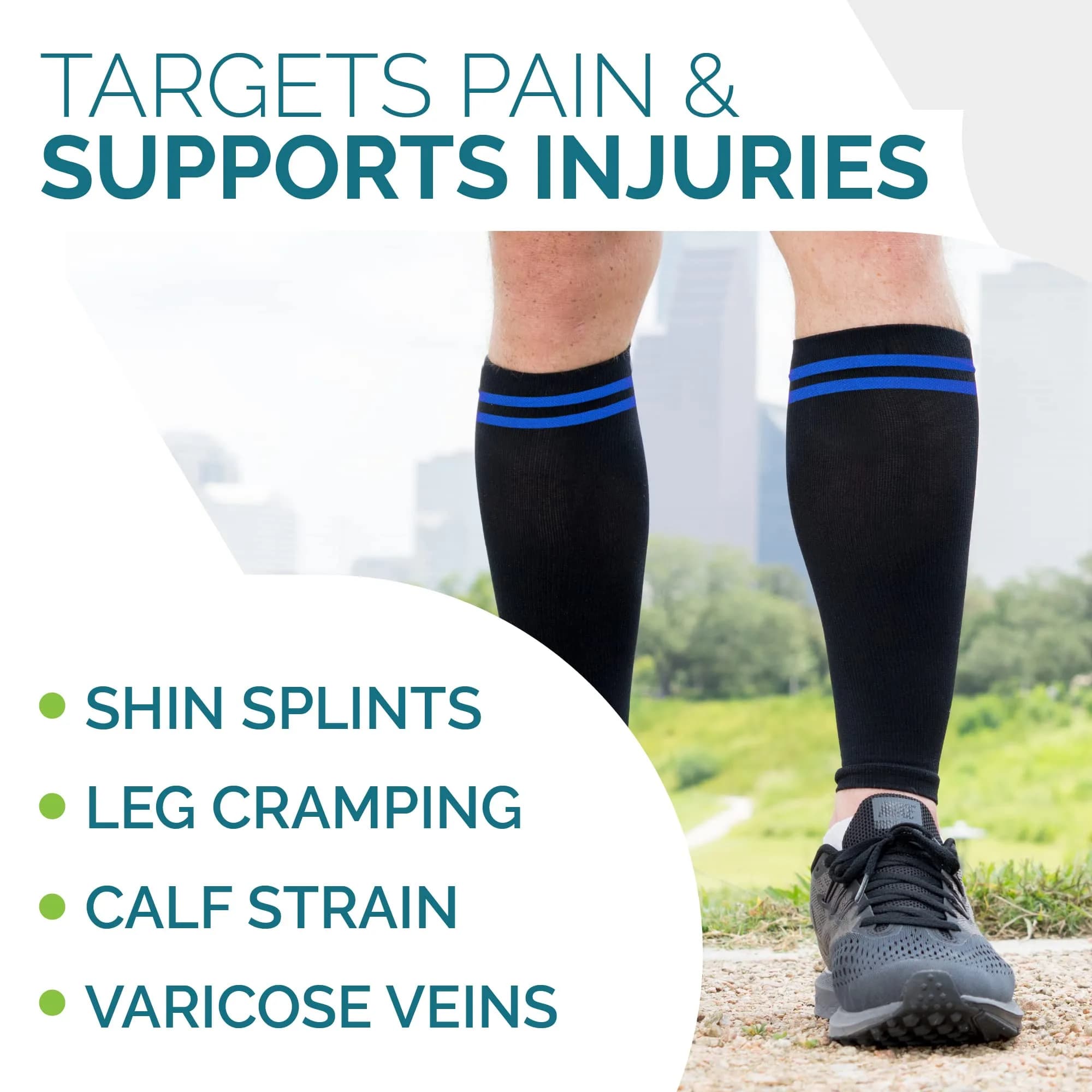 Run Forever Calf Compression Sleeve for Men & Women, 20-30mmHg, X-Large (16-19" Calf) | FDA Approved Medical Grade Support - view 5