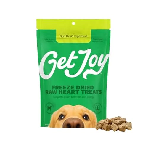 Get Joy Beef Heart Dog Treats 4oz | Single Ingredient, High Protein, Grain & Gluten Free thumbnail 1