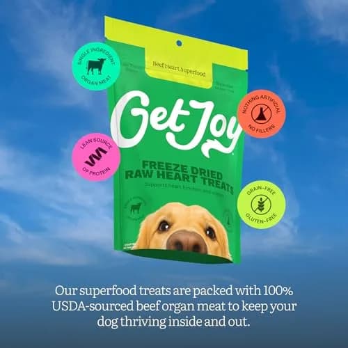 Get Joy Beef Heart Dog Treats 4oz | Single Ingredient, High Protein, Grain & Gluten Free thumbnail 6